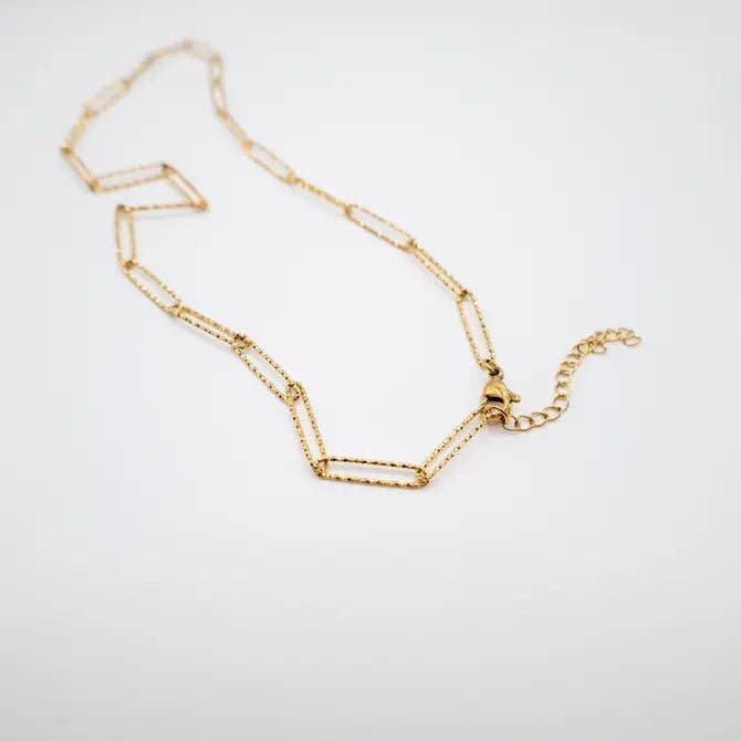PAPERCLIP - Rectangular paperclip necklace Steel