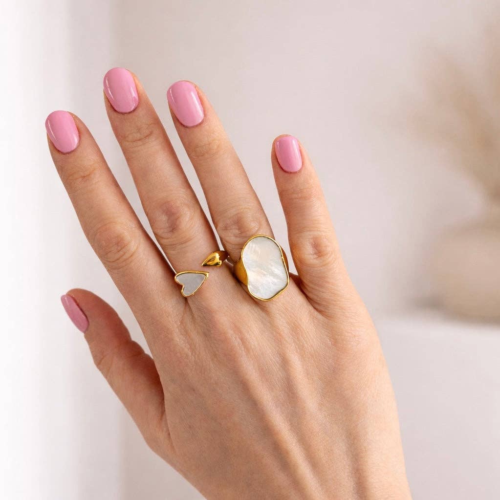 Pearl Heart - Mother-of-pearl heart ring