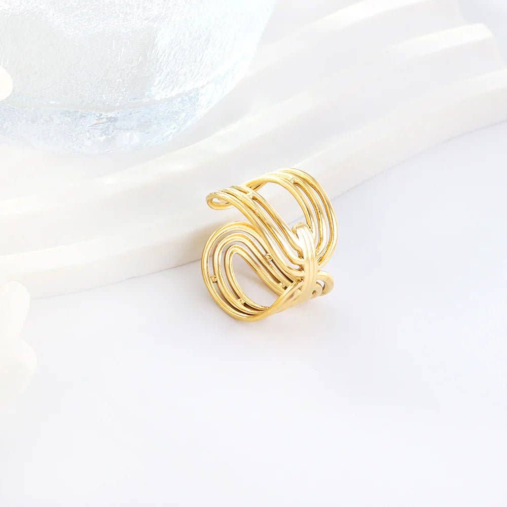 LUMEN - Gold-plated stainless steel waterproof ring
