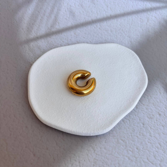 Bold - Large Gold-Plated Steel Ear Cuff 18k