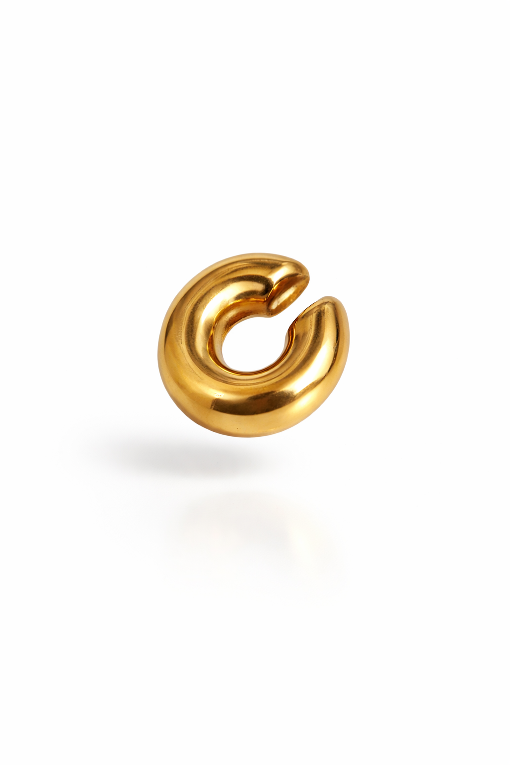 Bold - Large Gold-Plated Steel Ear Cuff 18k