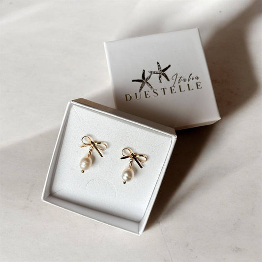 FIOCCO - Gold-plated earrings with River Pearl