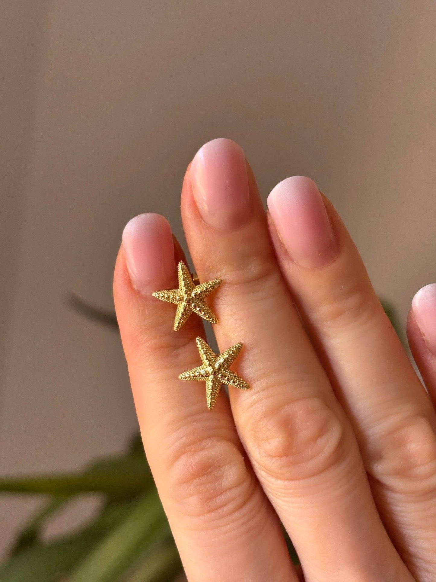 Nautilus - Starfish stud earrings 18K gold plated