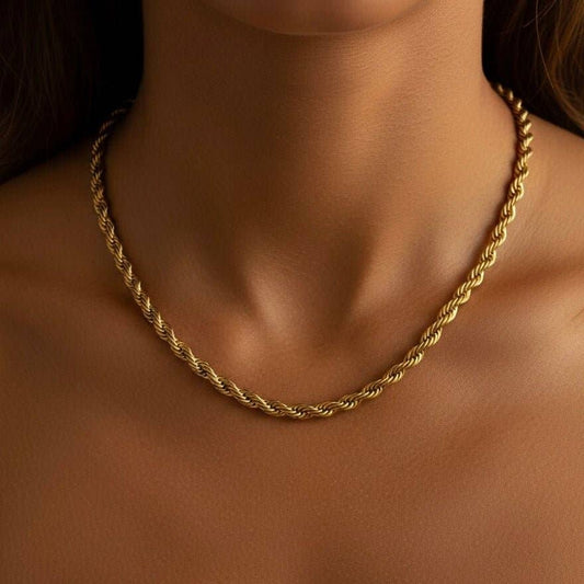 GOLDEN EMBRACE - Double Necklace Gold-Plated Steel