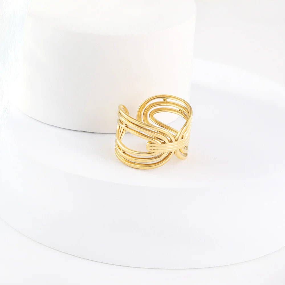 LUMEN - Gold-plated stainless steel waterproof ring