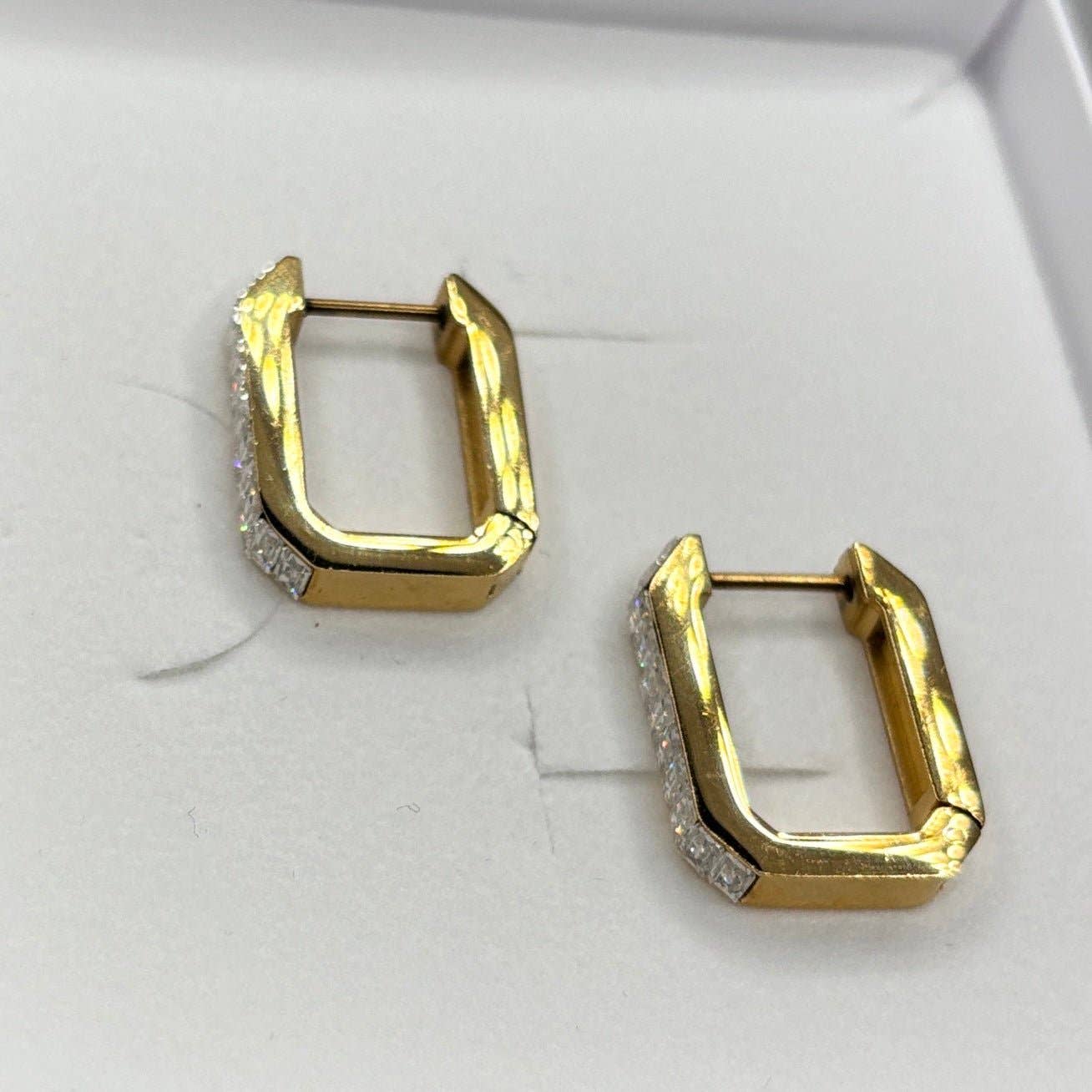 ELETTRA - Geometric earring Gold-plated steel