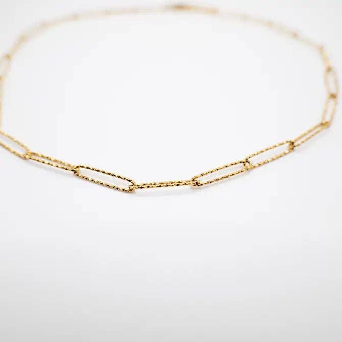 PAPERCLIP - Rectangular paperclip necklace Steel