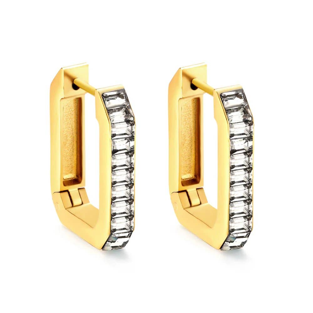 ELETTRA - Geometric earring Gold-plated steel