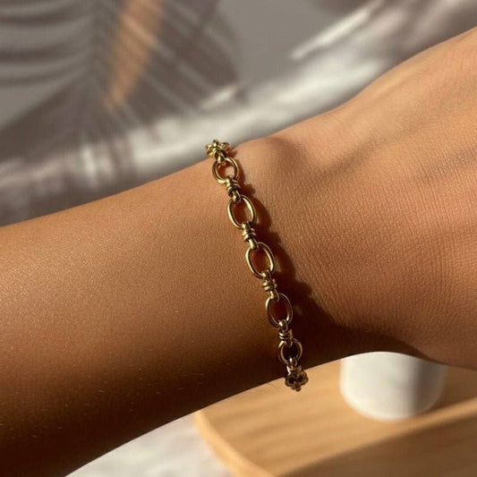 Golden Pulse - Bracelet in 18k gold-plated steel