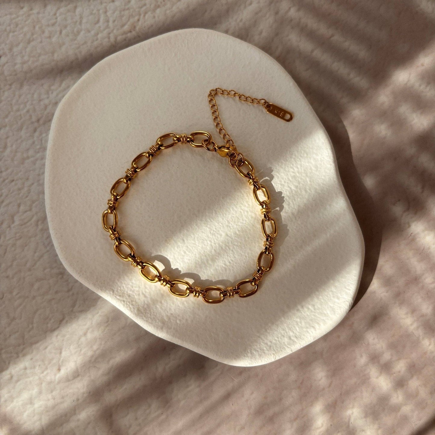 Golden Pulse - Bracelet in 18k gold-plated steel