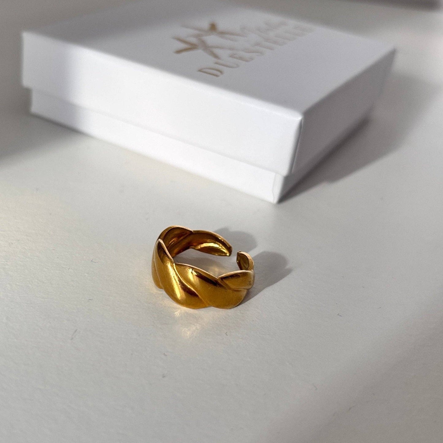 Intreccio d’Oro - Gold-plated steel ring