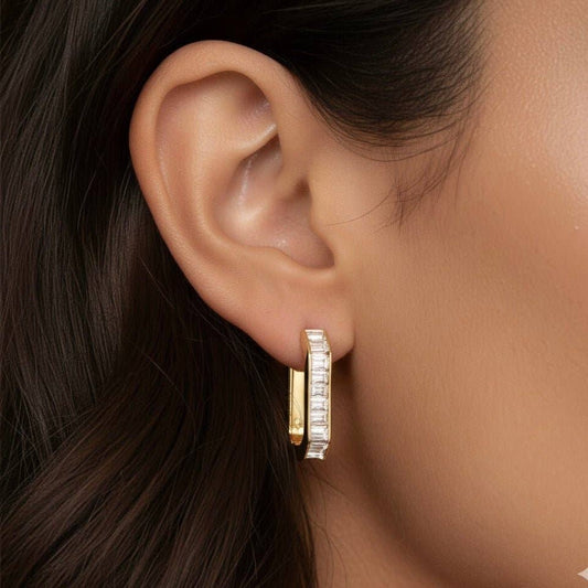 ELETTRA - Geometric earring Gold-plated steel