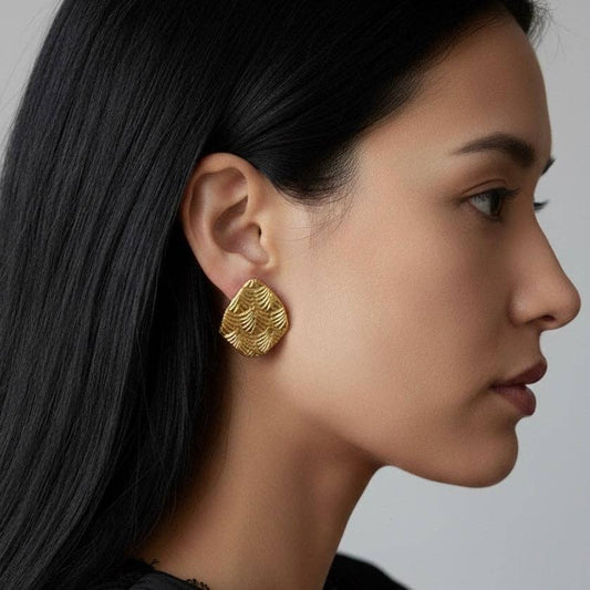 Elemental Gold - Contemporary Gold Earrings