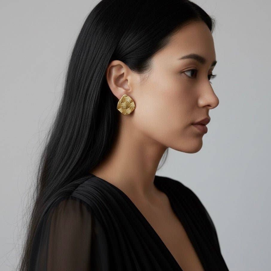 Elemental Gold - Contemporary Gold Earrings