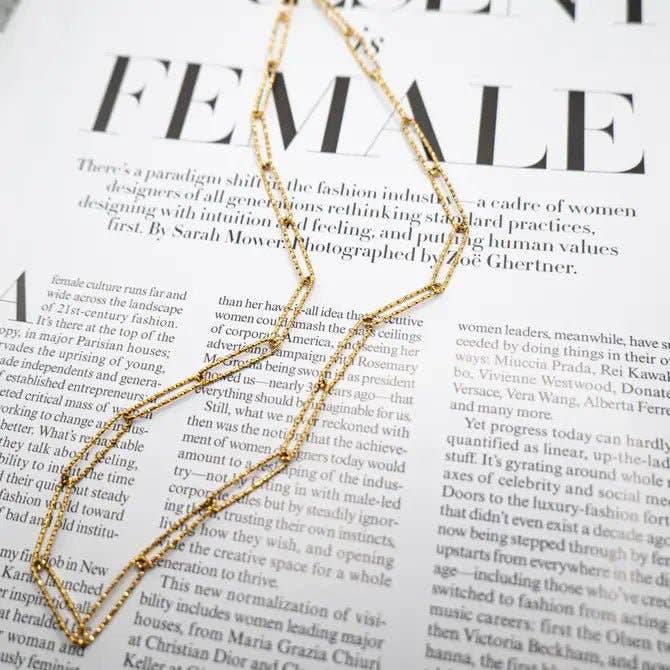 PAPERCLIP - Rectangular paperclip necklace Steel