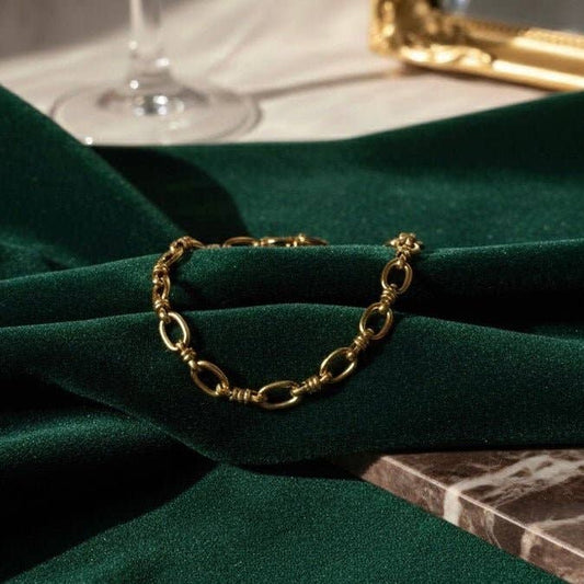 Golden Pulse - Bracelet in 18k gold-plated steel