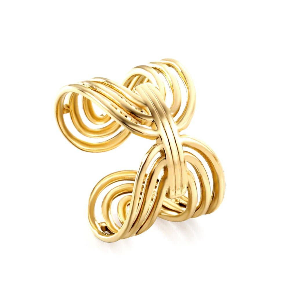 LUMEN - Gold-plated stainless steel waterproof ring