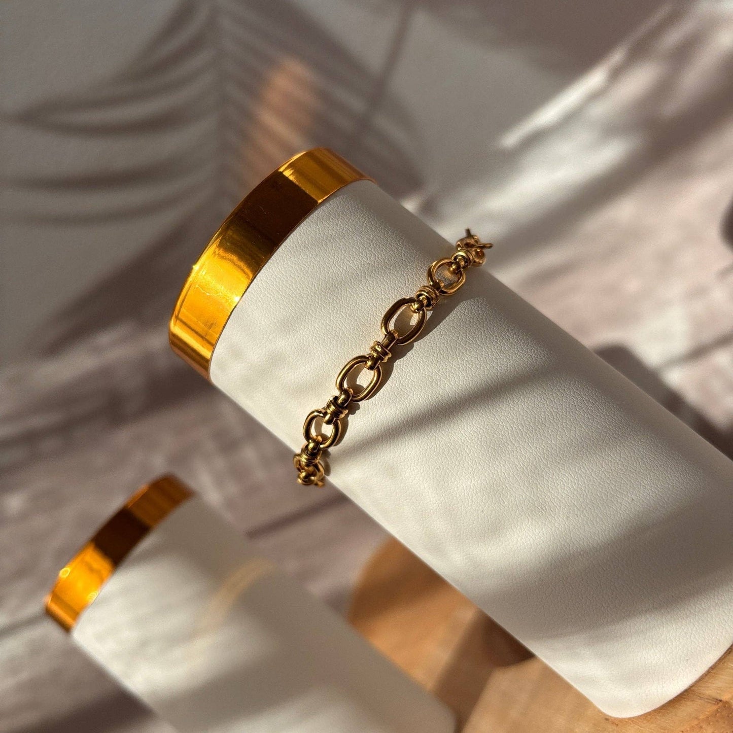 Golden Pulse - Bracelet in 18k gold-plated steel